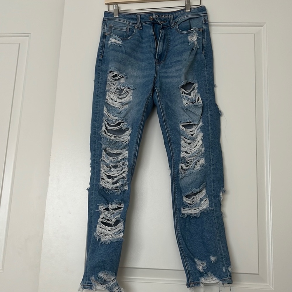 American Eagle Ripped Mom Jeans